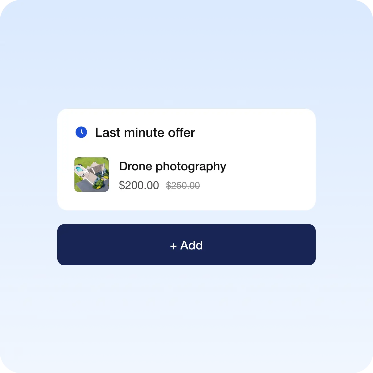 Example last minute offer